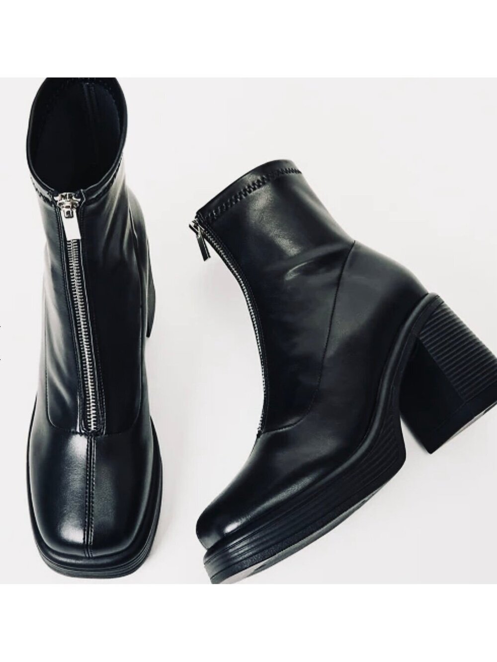 New - Gracen Platform Heeled Bootie - Black - Size 8.5